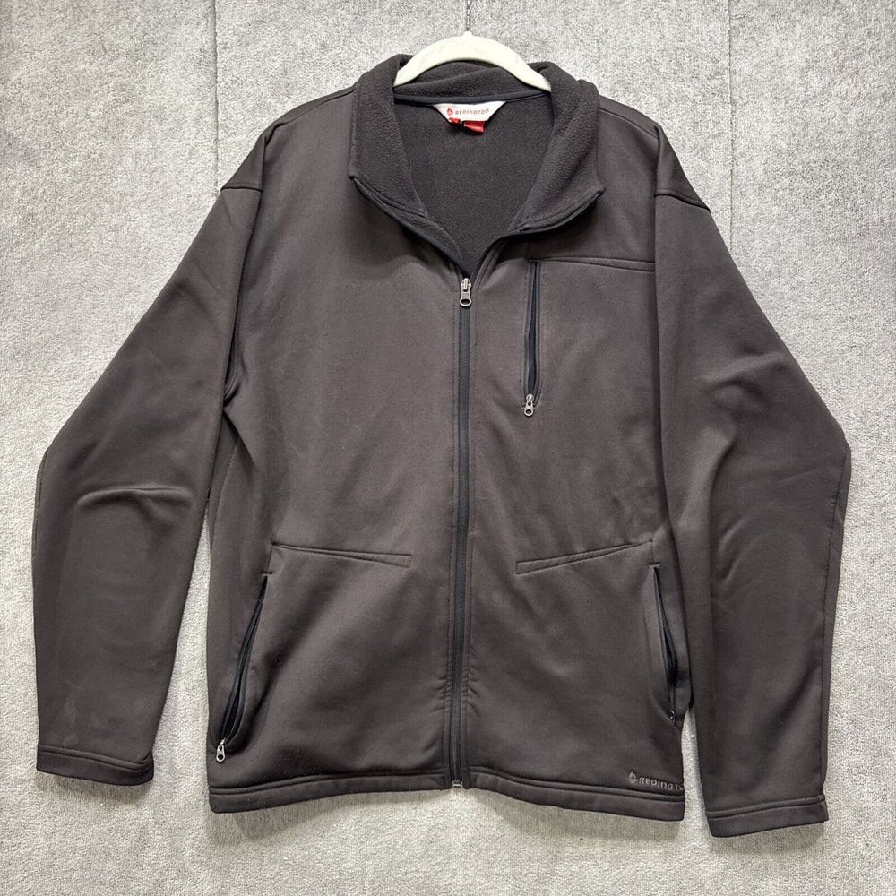 Redington Fly Fishing Men's Jacket Large Black Zip Fleece Barrier Warming Layer
